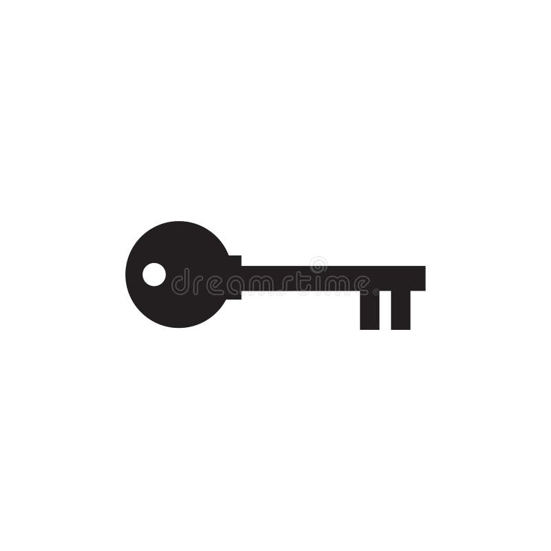 Simple Key Logo Icon Design Vector Template Stock Vector Illustration