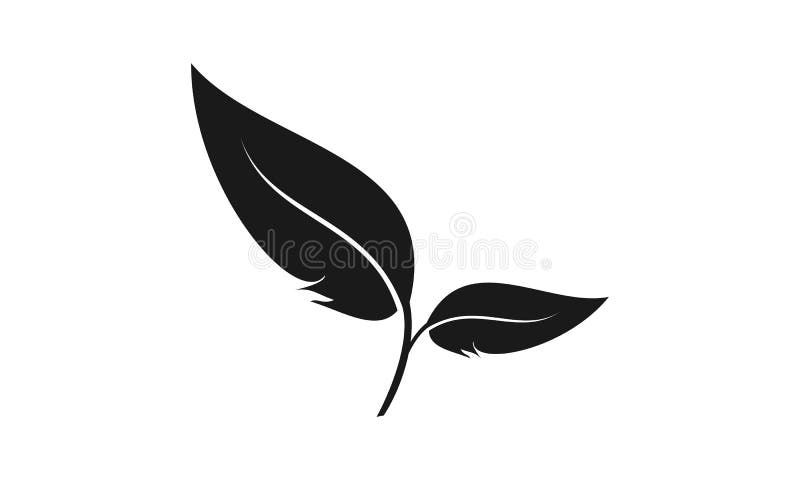 Simple Leaf Black Colour Vector Stock Vector - Illustration of pollen