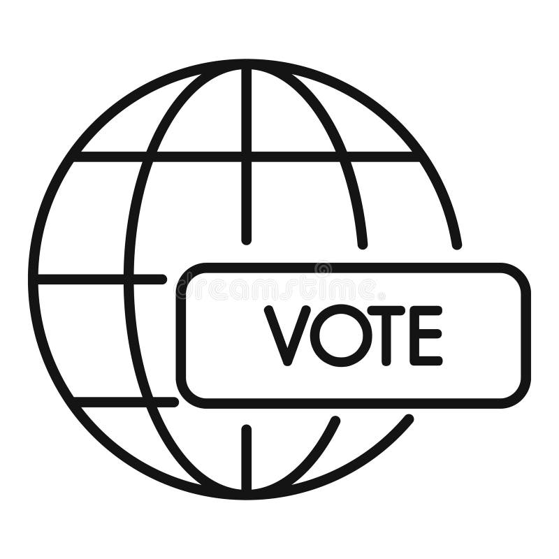 Global online voting system representing worldwide election royalty free illustration