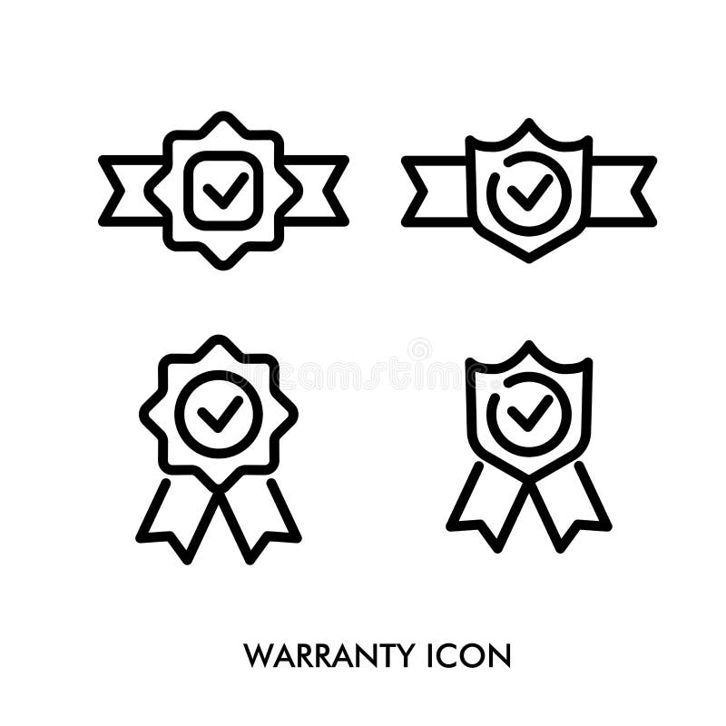 Simple lines Warranty Icon Vector vector illustration