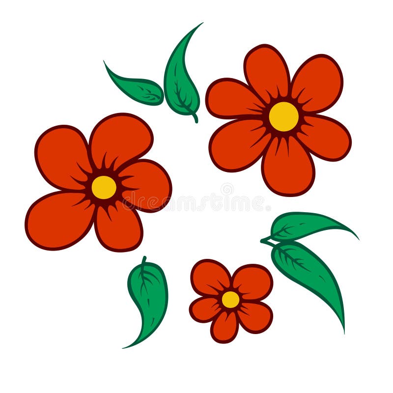 Simple Little Corsage of Flowers. Illustration Stock Illustration ...