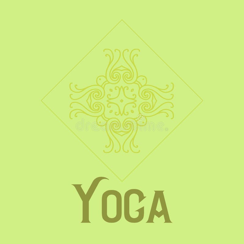Simple logo with abstract curly symbol for yoga studio or yoga instructor. Company logo design. Vector royalty free illustration Simple logo with abstract curly symbol for yoga studio or yoga instructor. Company logo design. Vector royalty free illustration