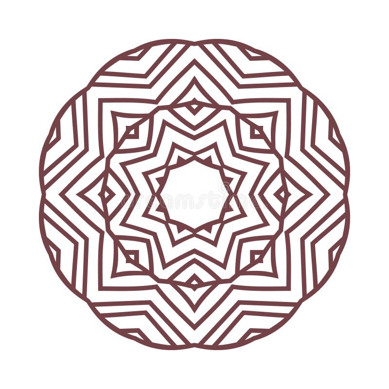 Simple Mandala Shape. Logo. Stock Vector - Illustration of logo, black