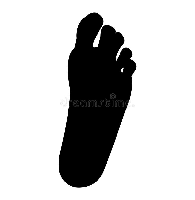 Simple minimal black foot silhouette royalty free illustration Simple minimal black foot silhouette royalty free illustration