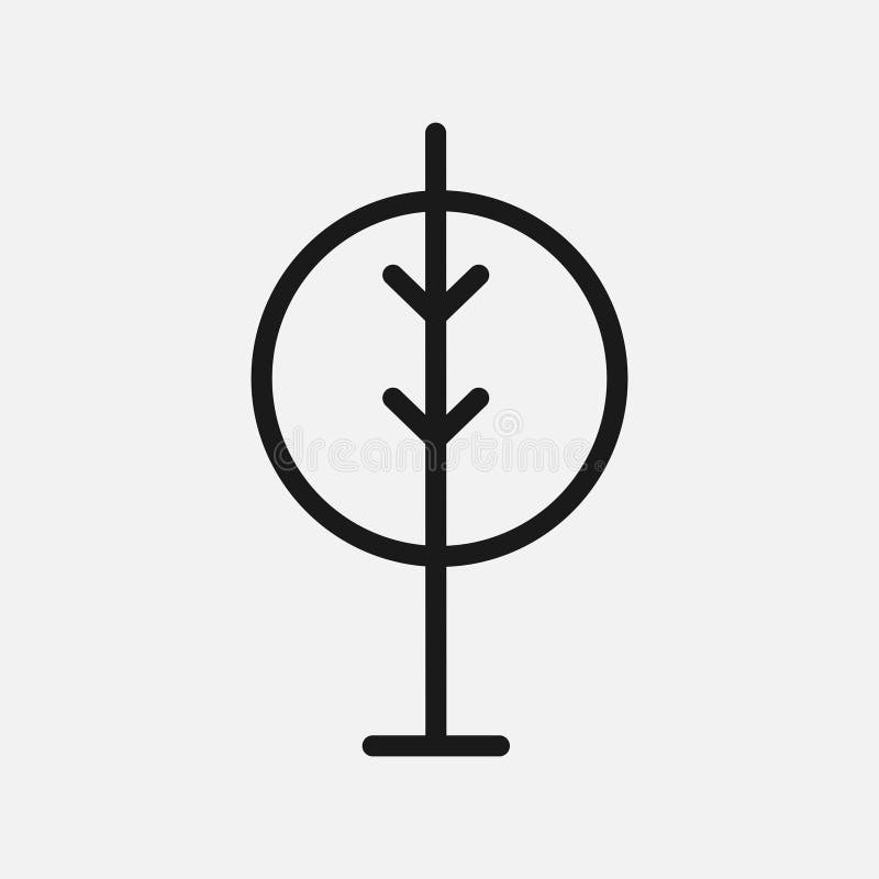 Simple and Minimalist Tree Illustration Stock