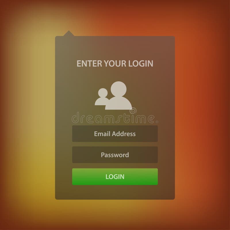 Modern Login Form Page Website Ui Vector Elements Vector