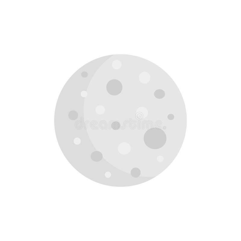 Moon vector icon stock vector. Illustration of round - 123724615