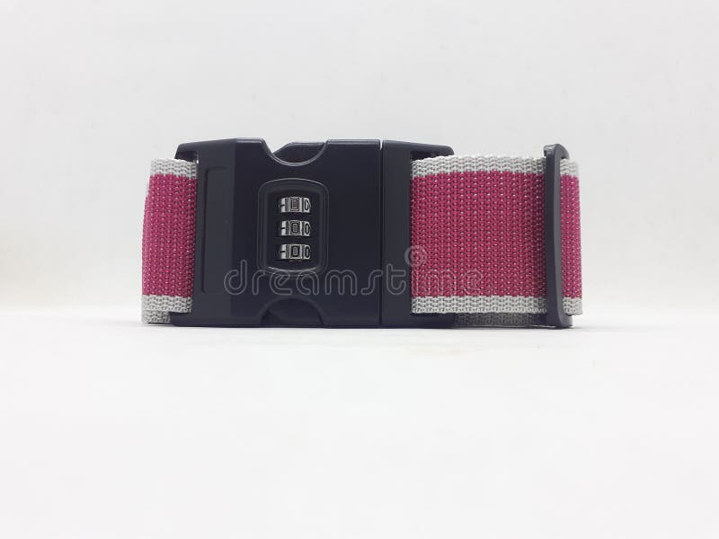 Simple Number Coded Strap Lock on White Isolation Background Stock Photo Image of security