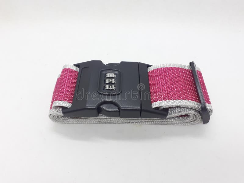 Simple Number Coded Strap Lock on White Isolation Background Stock Image Image of number