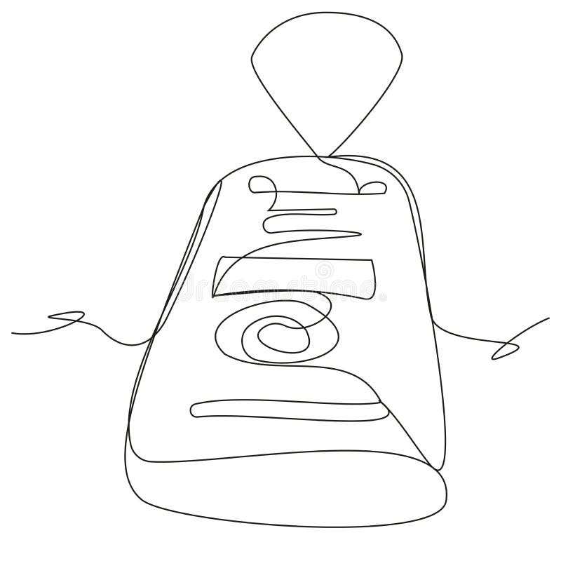 Simple one line remote control on a white background. vector illustration