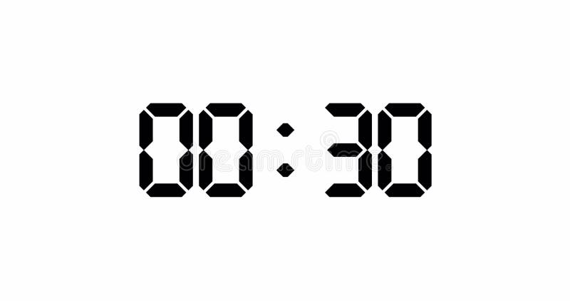 Digital Timer Clock Black Green - Stock Motion Graphics