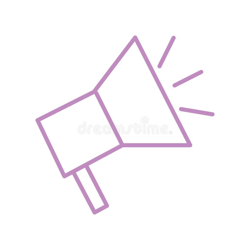 Simple outline lilac shout icon royalty free illustration