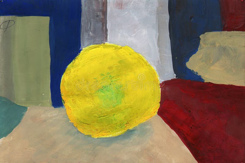 Simple Painting - Still Life in Gouache with the Image of Draper