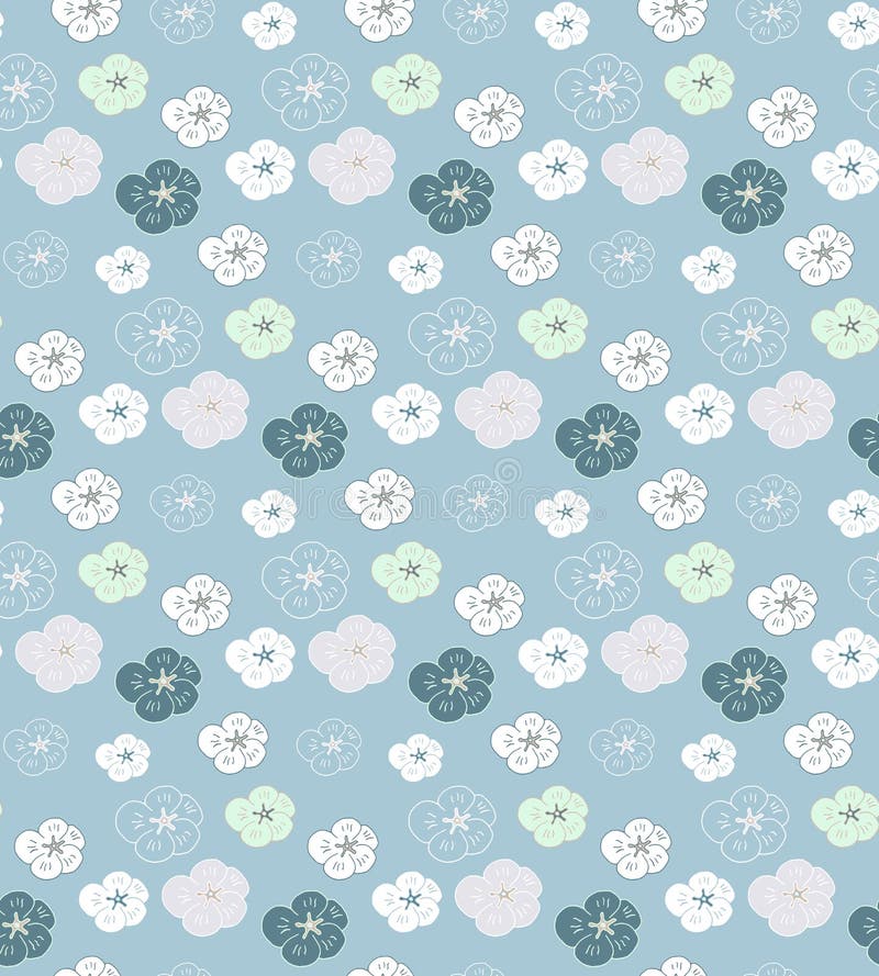 Simple Pastel Floral Pattern Stock Vector Illustration of classic