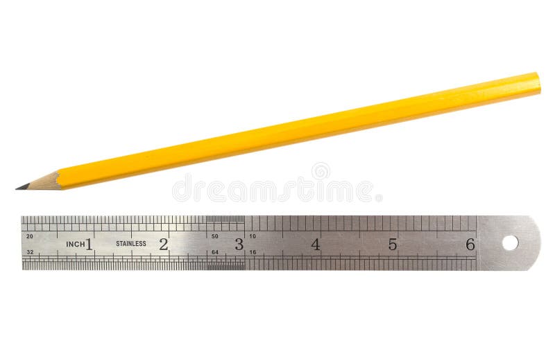 Simple pencil and ruler royalty free stock photography Simple pencil and ruler royalty free stock photography