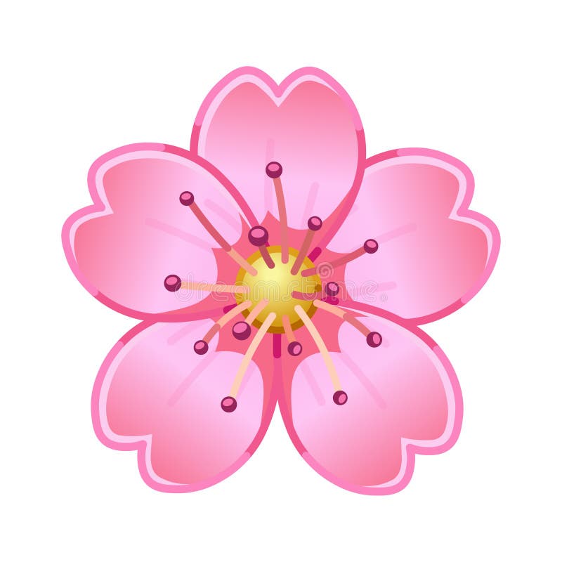 Simple Pink Flower Large Size of Emoji Spring Flower Stock Vector