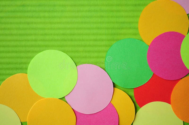 Simple rainbow circles paper cutout. royalty free stock photo