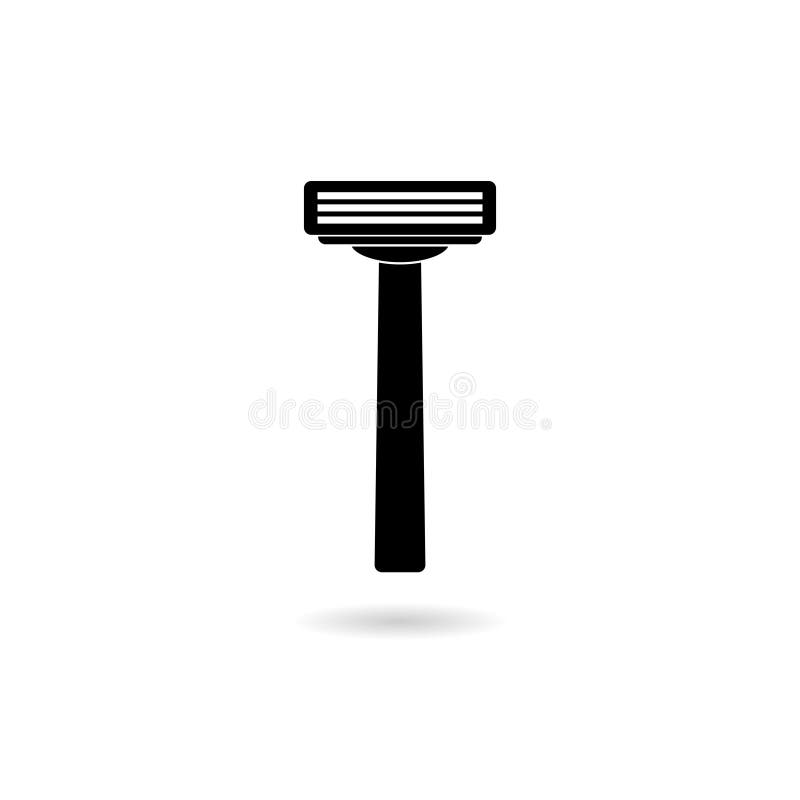 Simple razor icon with shadow