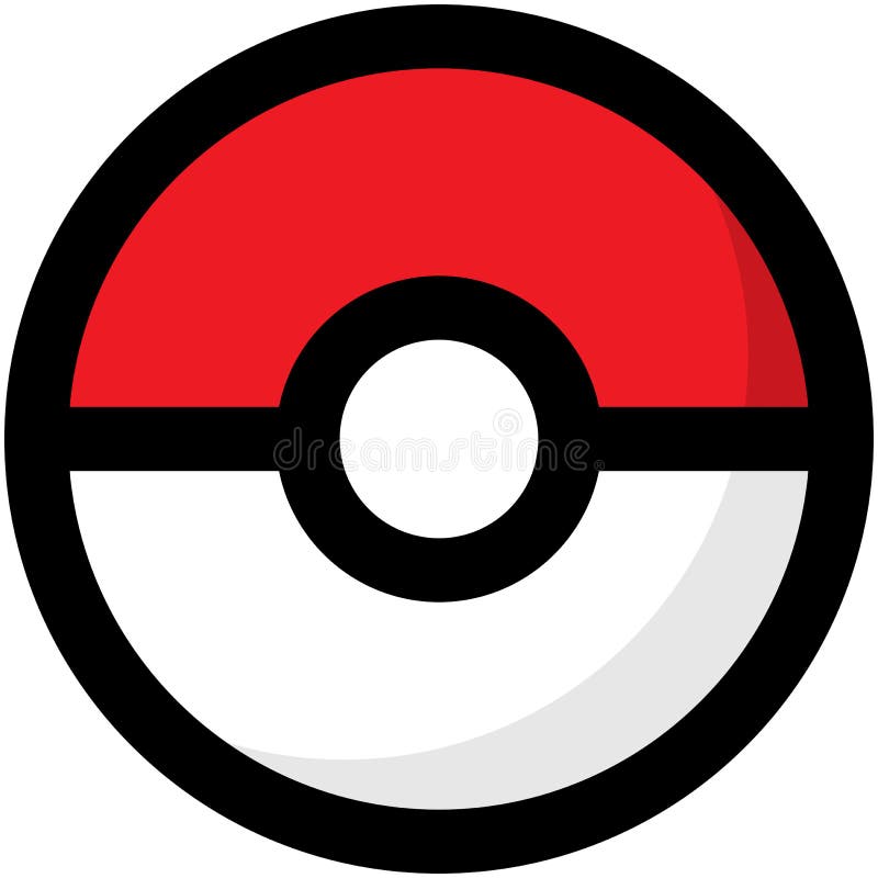 Simple Red and White Pokemon Logo. EPS8 Editorial Image - Illustration of  abstract, company: 74567695