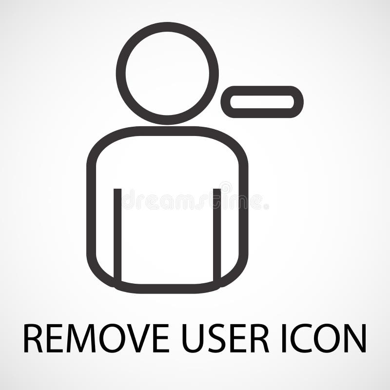 Simple remove user icon, vector stock illustration