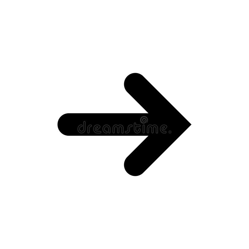 Simple right arrow isolated - PNG