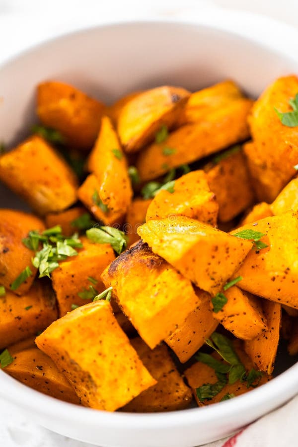 Simple Roasted Sweet Potatoes Stock Image Image of vegetable