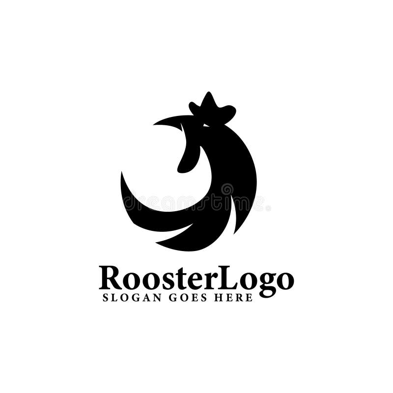 Simple Rooster Chicken Livestock Farm Logo Design Template Stock Vector ...