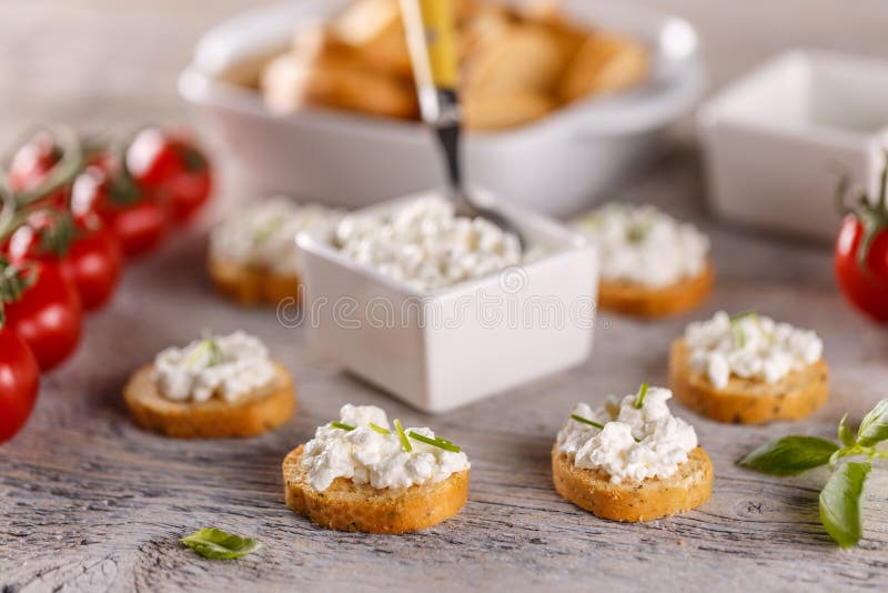 Simple sandwiches with cottage cheese royalty free stock images Simple sandwiches with cottage cheese royalty free stock images