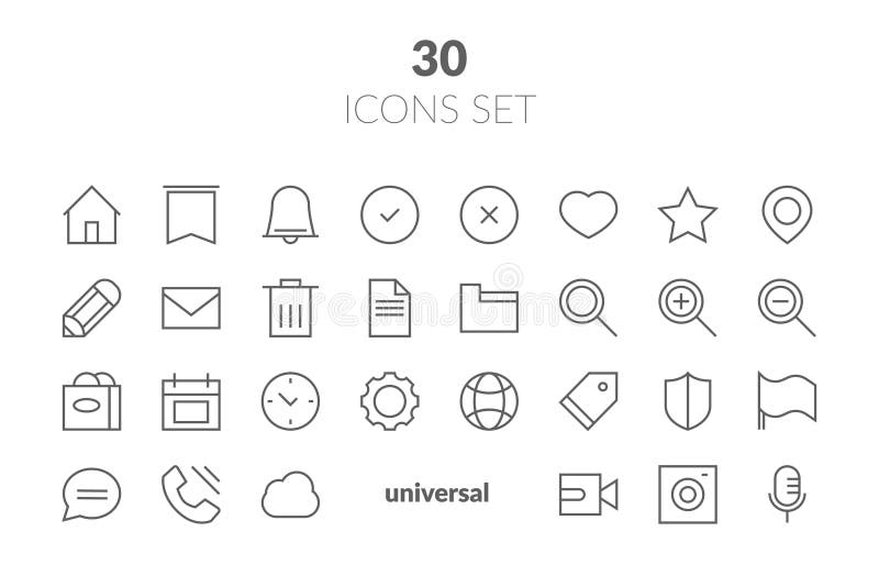 Simple Set of Basic Interface Related Color Vector Line Icons. C vector illustration Simple Set of Basic Interface Related Color Vector Line Icons. C vector illustration
