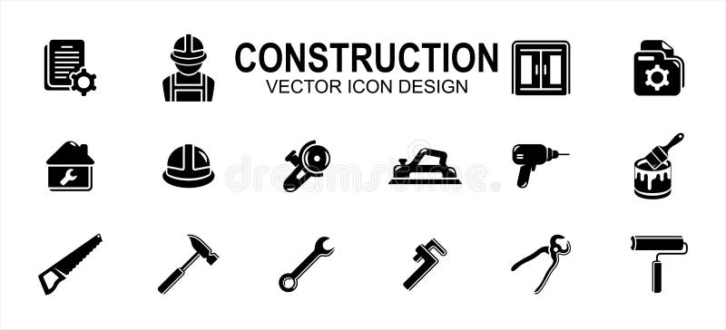 Simple Set Of Home Job Build Construction Related Vector Icon User  Interface Graphic Design. Contains Such Icons As Job Stock Illustration -  Illustration Of Worker, Work: 217034004