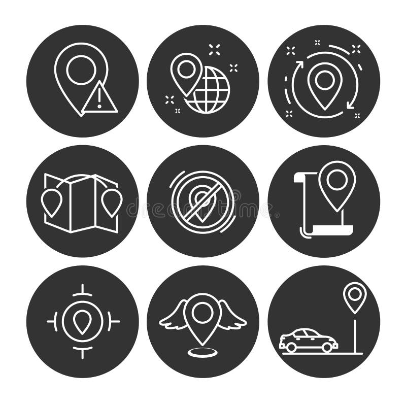 Navigation icons set royalty free illustration