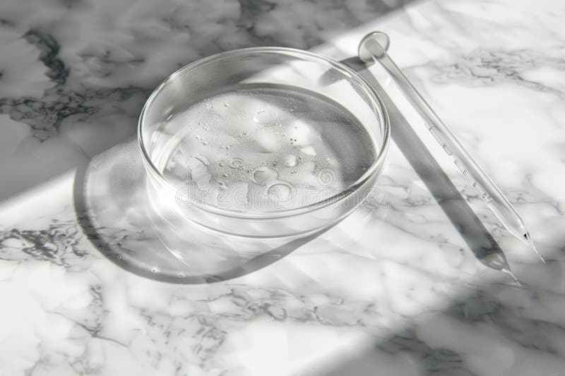 A simple setup of a glass of water and a spoon on a marble table. Suitable for various food and drink concepts stock photography