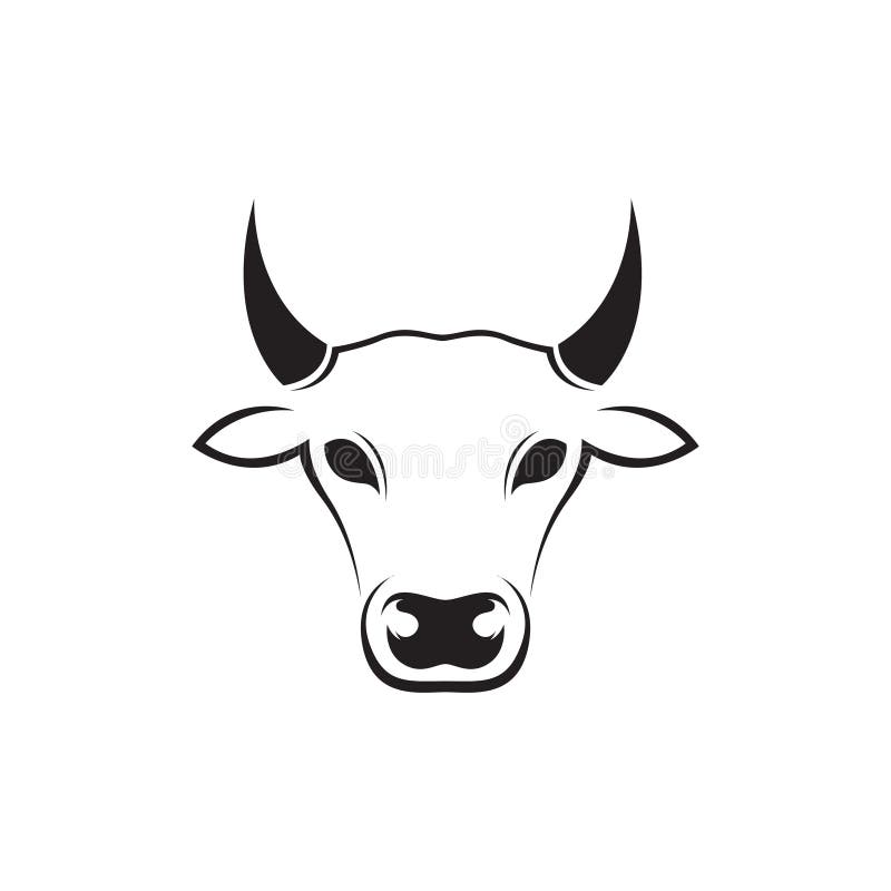 Simple shape head cow logo design vector graphic symbol icon sign illustration creative idea stock illustration