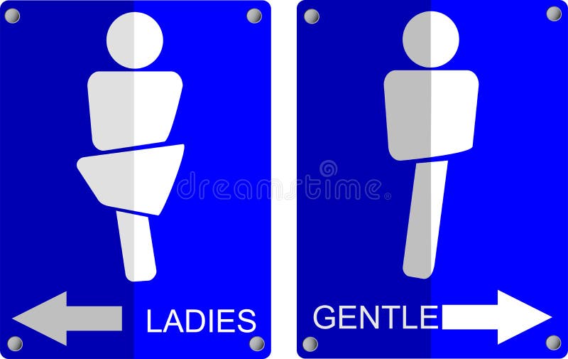 Simple sign of toilet symbols