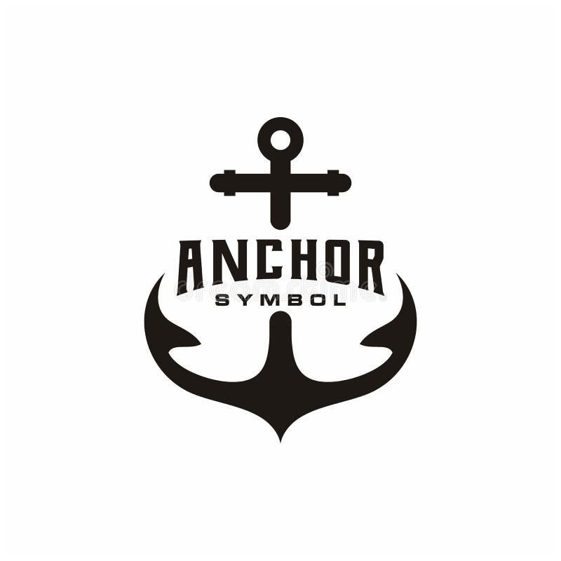 Silhouette Anchor Logo Design for Boat Ship Navy Nautical Transport ...