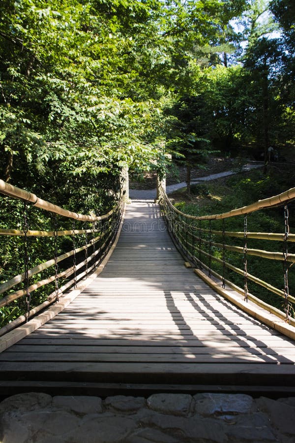 Simple Suspension Bridge stock photo. Image of connected 8035268