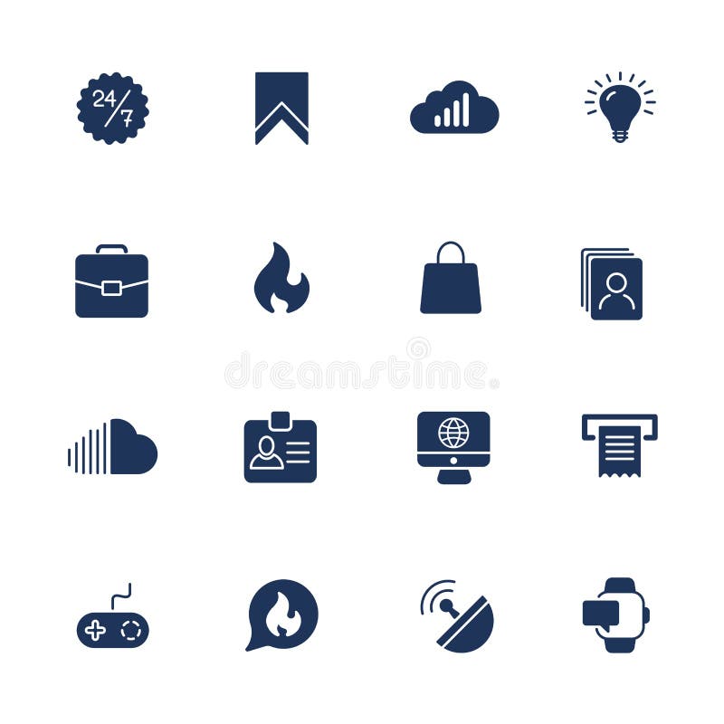 Simple UI icons for app, sites, programs. Different UI icons. Simple pictograms on white background royalty free illustration Simple UI icons for app, sites, programs. Different UI icons. Simple pictograms on white background royalty free illustration