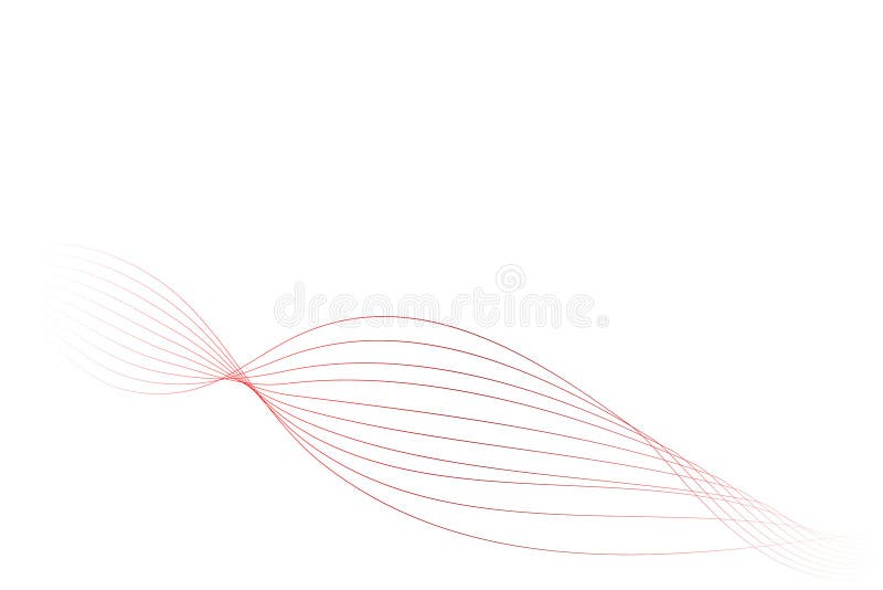 Simple Vector, Abstact Gradual Red and White To Transparent 8 Wave Line ...