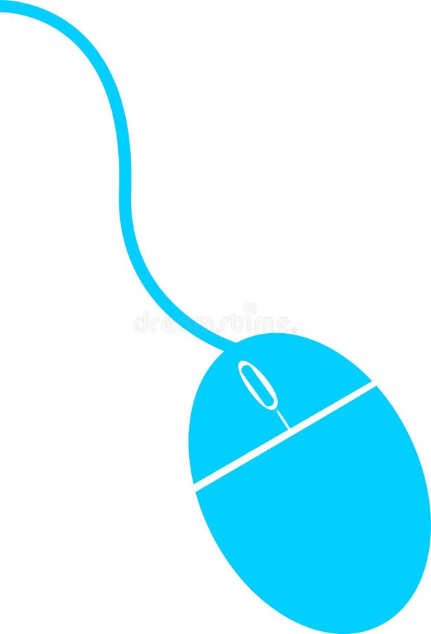 Simple vector blue Computer Mouse vector illustration