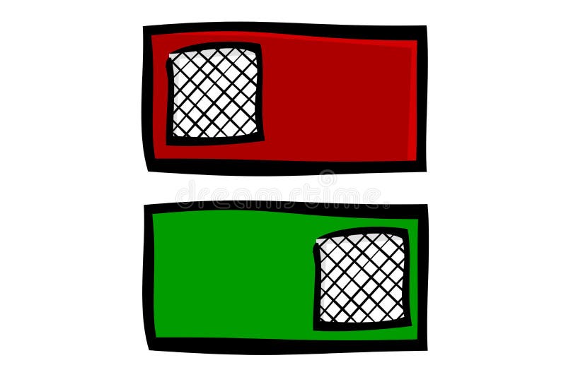 Simple Vector Doodle Hand Draw Sketch on Off Oval Button or Switch Stock Vector Illustration