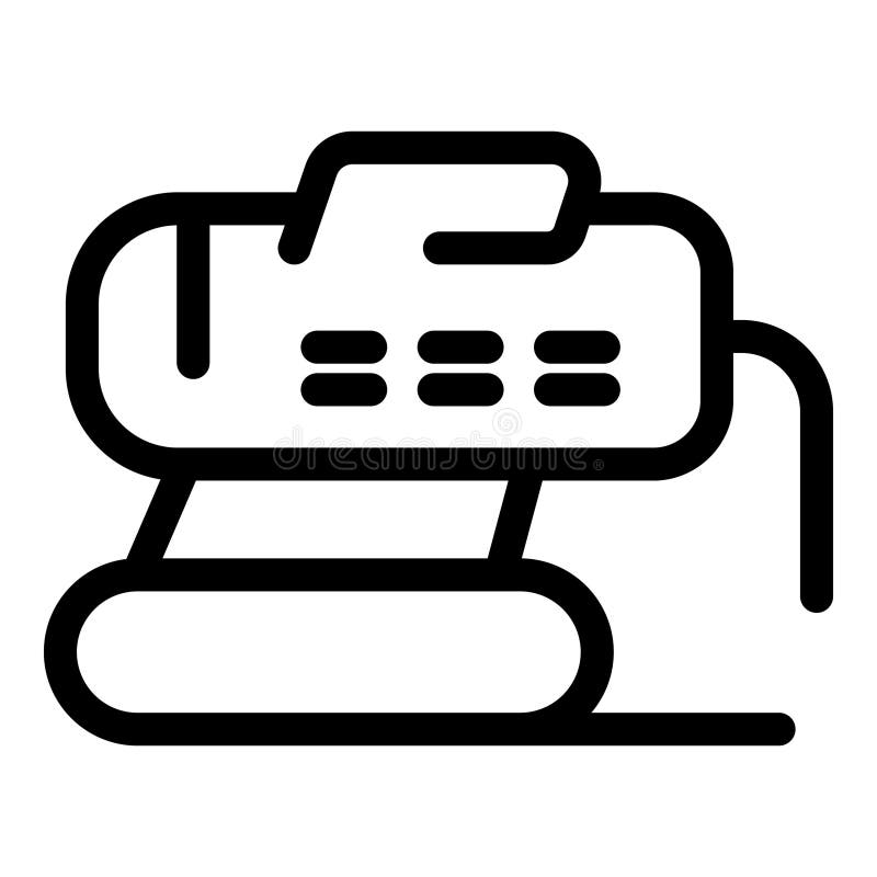 Electric air compressor standing on the floor icon royalty free illustration