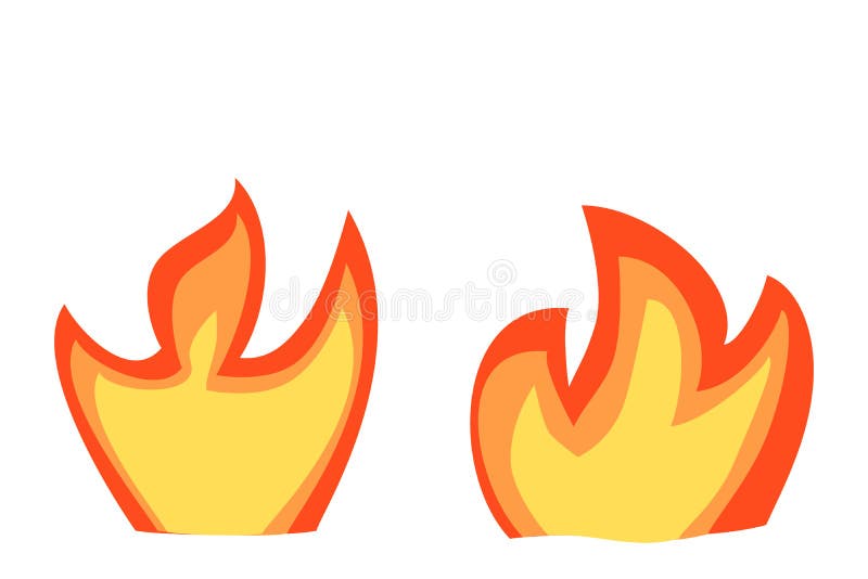Simple Vector Fire or flammable sign, Isolated on White vector illustration