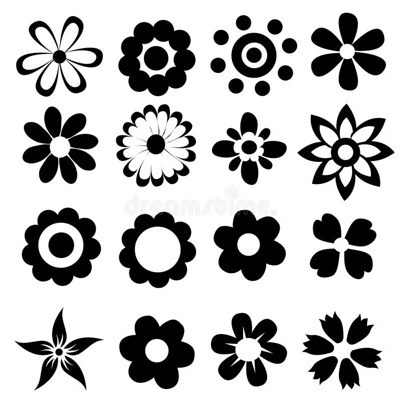 Simple vector flowers vector illustration