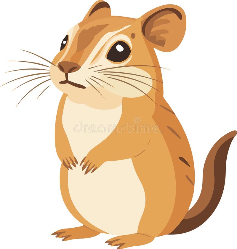 Simple Vector Gerbil Clipart Stock Vector - Illustration of flat ...