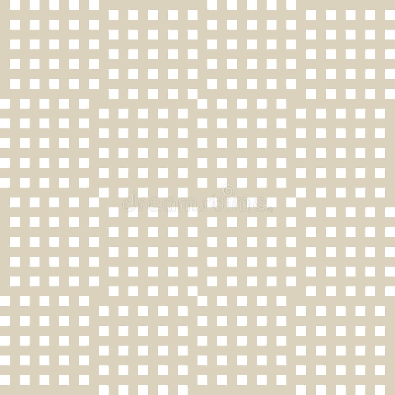 Simple vector golden geometric seamless pattern with small squares, lines, grid vector illustration