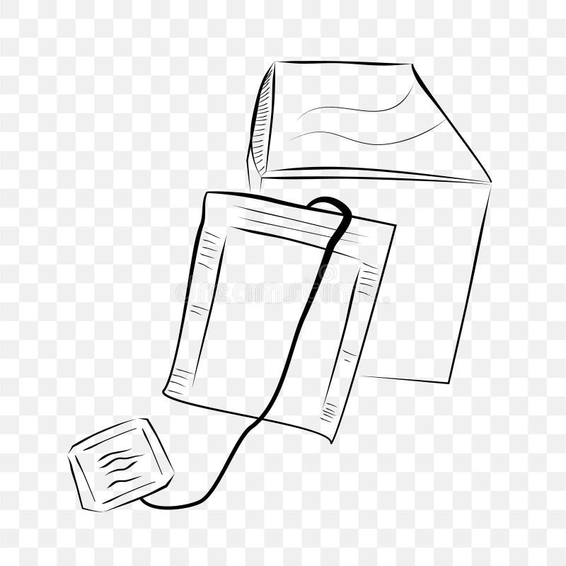 Download Simple Vector Hand Draw Sketch, Mockup Blank Instant Tea ...