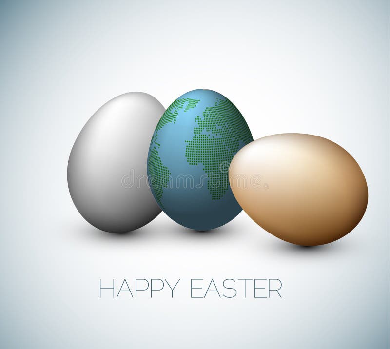 Simple vector Happy Easter card vector illustration