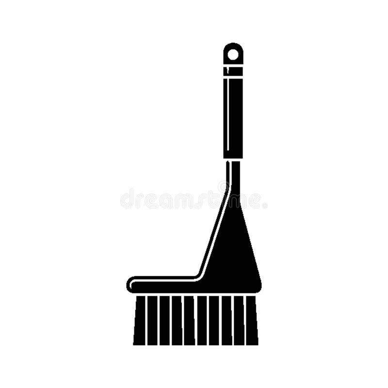 Simple Vector Icon of a broom �\' Logo Design Illustration. vector illustration