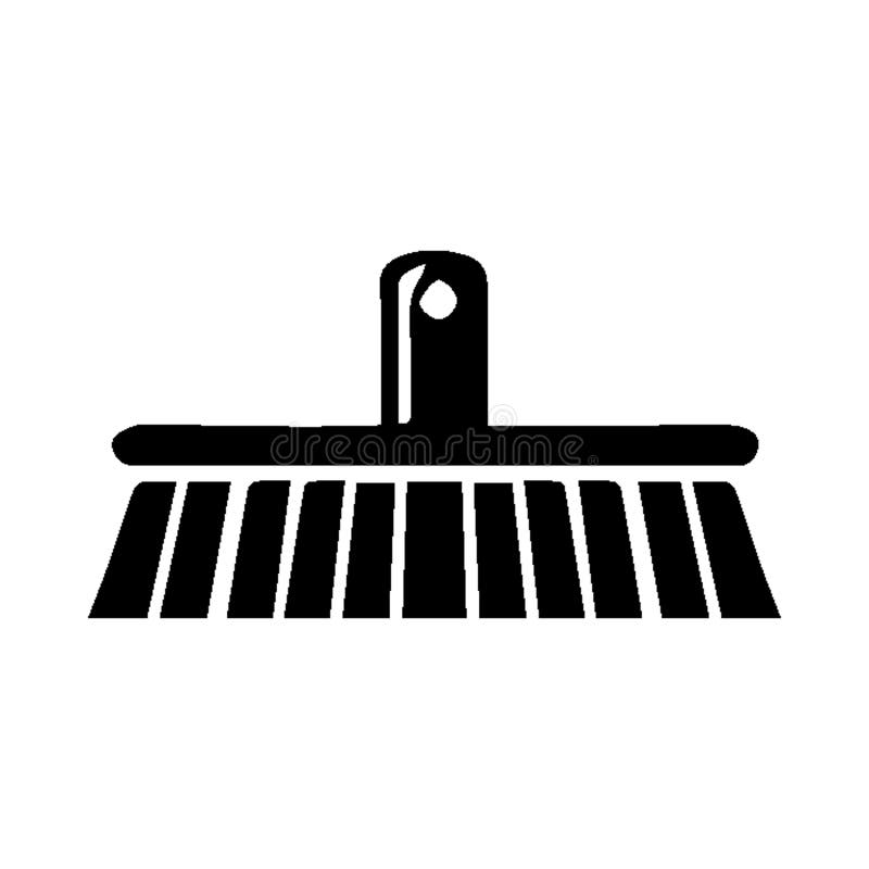Simple Vector Icon of a broom �\' Logo Design Illustration. stock illustration