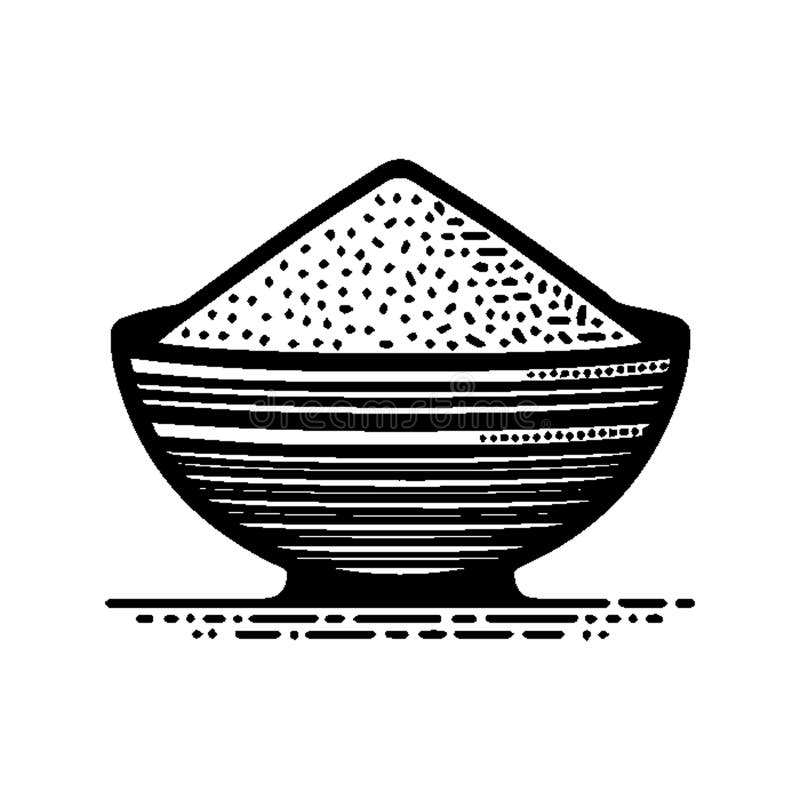 Simple Vector Icon Couscous Food Logo Illustration. royalty free illustration